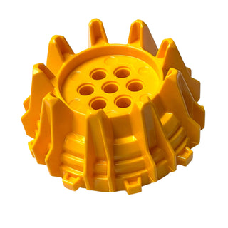 Wheel Hard Plastic with Small Cleats and Flanges, Part# 64712 Part LEGO® Bright Light Orange