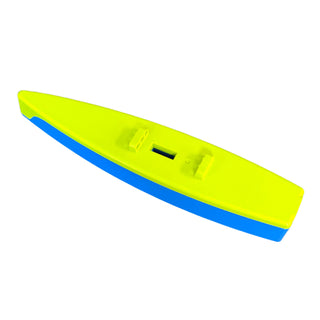 Boat, Hull Unitary 36 x 7 x 5 (Catamaran Half) with Lime Top (65417+65418), Part# 65417c01 Part LEGO® Blue Very Good