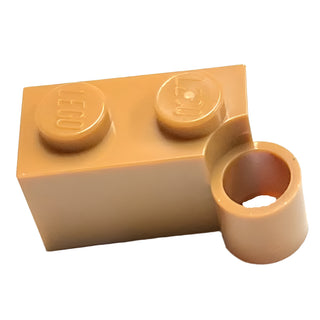 Hinge Brick 1 x 4 Swivel Base, Part# 3831 Part LEGO® Medium Nougat