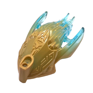 Bionicle Creature Head / Mask with Marbled Trans-Light Blue Pattern, Part# 24162pb01
