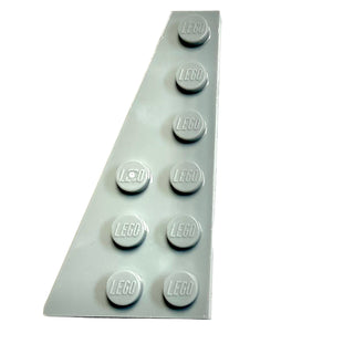 Wedge, Plate 6 x 3 Left, Part# 54384 Part LEGO® Light Bluish Gray