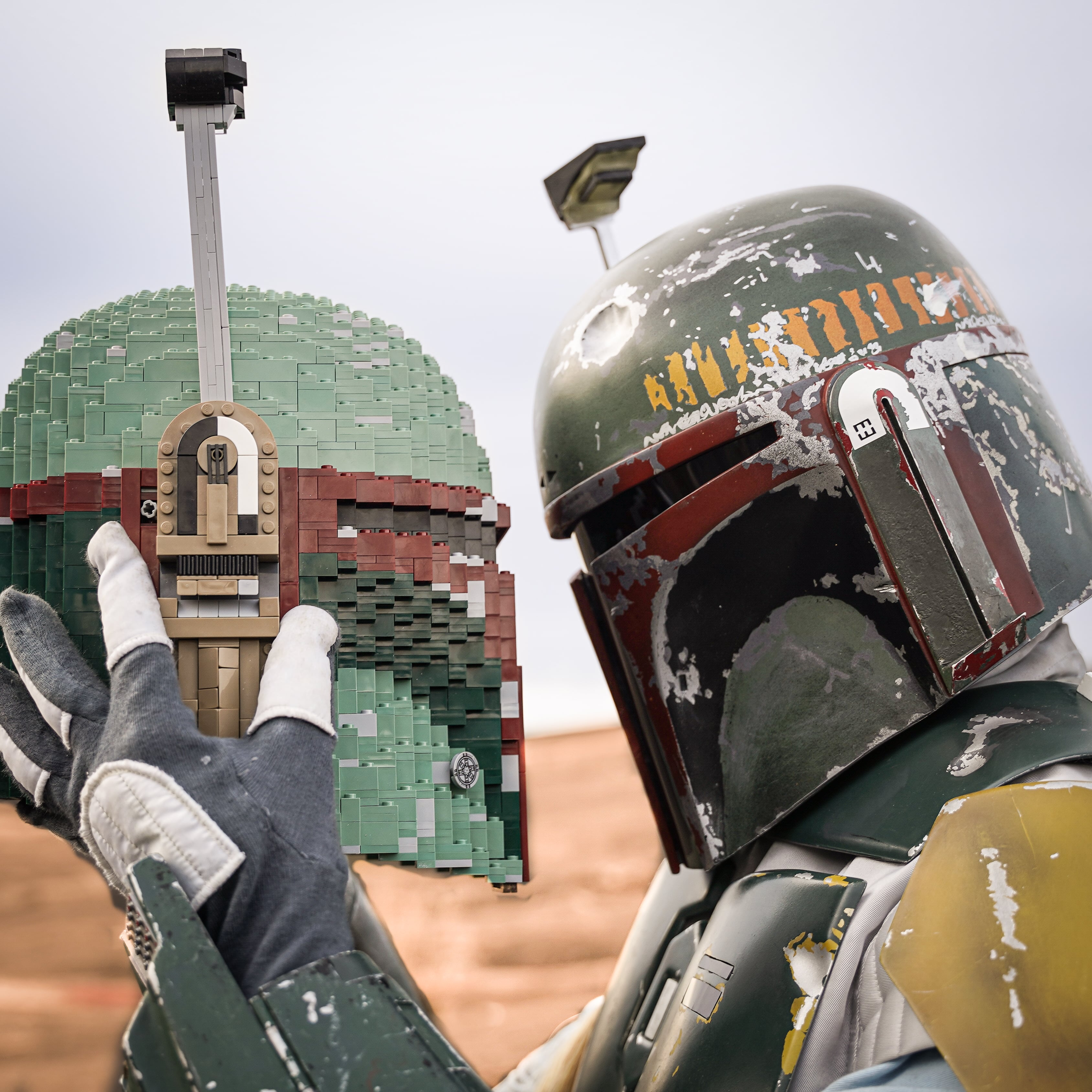 boba fett football helmet Boba's Life-Sized Helmet – United Brick Co®