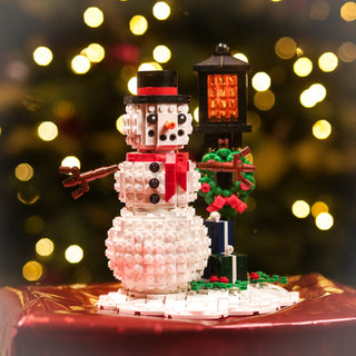 Holiday Snowman Scene Building Kit Bricker Builds   