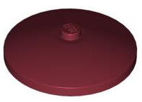 Dish 4x4 Inverted with Solid Stud, Part# 3960 Part LEGO® Dark Red  