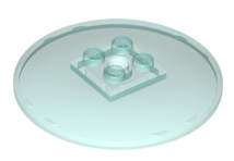 Dish 6x6 Inverted with Hollow Studs, Part# 44375a Part LEGO® Trans-Light Blue  