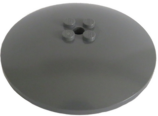 Dish 8x8 Inverted with Solid Studs, Part# 3961 Part LEGO® Dark Bluish Gray  