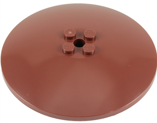 Dish 8x8 Inverted with Solid Studs, Part# 3961 Part LEGO® Reddish Brown  