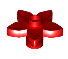 Plant, Duplo Flower with Stud, Part# 6510 Part LEGO® Red  