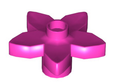 Plant, Duplo Flower with Stud, Part# 6510 Part LEGO® Dark Pink  