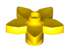 Plant, Duplo Flower with Stud, Part# 6510 Part LEGO® Yellow  