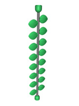 Plant, Duplo Vine 14L, Part# 89158 Part LEGO® Green  