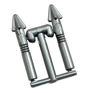 Minifigure, Weapon Harpoons, 2 on Sprue, Part# 57467 Part LEGO® Flat Silver Very Good