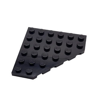Wedge, Plate 6 x 6 Cut Corner, Part# 6106 Part LEGO® Black