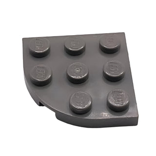 Plate, Round Corner 3x3, Part# 30357 Part LEGO® Dark Gray