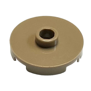 Tile, Round 2x2 with Open Stud, Part# 18674 Part LEGO® Dark Tan