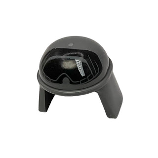 Minifigure, Headgear Helmet SW Imperial Pilot with Black Goggles with White Reflection Pattern, Part# 57900pb03 Part LEGO® Dark Bluish Gray Very Good