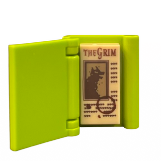 Minifigure, Utensil Harry Potter Divination Book, Part# (24324 + 3069pb1015 + 24093) Part LEGO® Lime