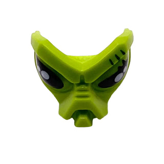 Face, Alien with Black Eyes Pattern (Commander), Part# 95201pb01 Part LEGO® Lime Sealed in Bag