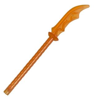 Minifigure Weapon Naginata with Marbled Trans-Orange Pattern, Part#41159pb02 Part LEGO®