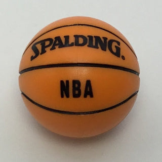 Basketball with 'Spalding' and 'NBA' Pattern, Part# 43702pb01 Part LEGO® Orange  