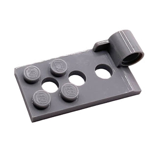 Hinge Plate 2x4 with Pin Hole and 3 Holes - Bottom, Part# 98285 Part LEGO® Light Bluish Gray