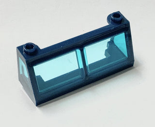 Windscreen 2x6x2 Train with Fixed Trans-Light Blue Glass, Part #6567c03 Part LEGO® Dark Blue  
