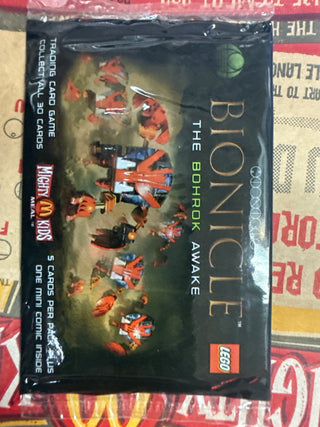 Bionicle Trading Cards Sealed with McDonalds Might Kids Custom Bionicle Paper Bag (2002)