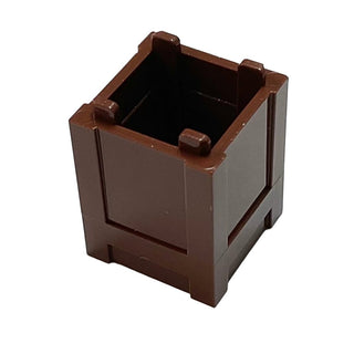 Container, Box 2x2x2 with Top Opening, Part# 61780 Part LEGO® Reddish Brown  