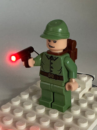 Basic Pistol w/ Flashing LED Light, USB & DIY System, LW-60849 Custom Parts United Brick Co®