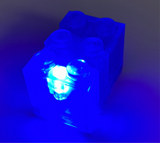 Light-Up 2x3 Brick, Battery Operated, CB2x3 & LB2x3 Custom Parts United Brick Co®