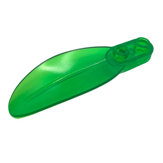 Plant Plate, Round 1 x 2 with Rounded Leaf, Part# 3565 Part LEGO® Trans-Green
