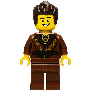 Dareth - Reddish Brown Robe, Reddish Brown Plain Legs (BAM), njo1061 - LEGO® Ninjago Minifigure Minifigure LEGO® Like New