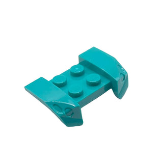Vehicle, Mudguard 2 x 4 with Headlights Overhang, Part# 44674 Part LEGO® Dark Turquoise