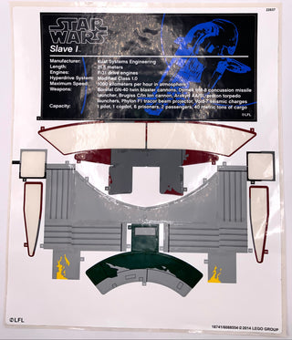 Sticker Sheet for Set 75060 - International Version (Print Typo 'tracor') - (18741/6088554), Part# 75060stk01a Part LEGO® Missing 6 Stickers / Adhesive on Edges of Stickers