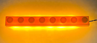 1x8 LED Light-up Plate, USB, LB1x8 Custom Parts United Brick Co® Yellow