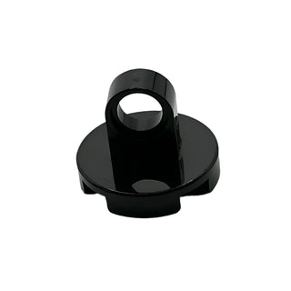 Tile, Round 2 x 2 with Lifting Ring Thick and Bottom Stud Holder, Part# 74698 Part LEGO® Black