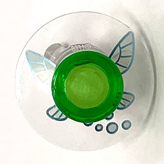 The Legend of Zelda Navi (Dish 2 x 2 Inverted (Radar) with White, Light Aqua and Metallic Light Blue Fairy Wings and Circles Pattern and Tile Round 1 x 1), Part# 4740pb029 + 98138