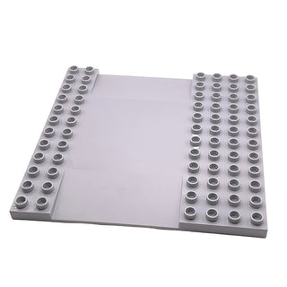 Duplo, Plate 12 x 12 with Center Ramp, Part# 73538 Part LEGO® Light Bluish Gray Very Good