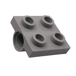 Plate, Modified 2x2 with Pin Hole, Part# 2444 Part LEGO® Light Gray