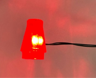 1x1 LED Light-Up Cone, DIY System, LCON-DC Custom Parts United Brick Co® Red