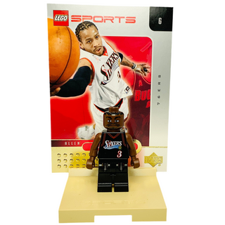NBA Allen Iverson - Philadelphia 76ers #3 (Black Uniform), nba010 Minifigure LEGO® Like New with Stand