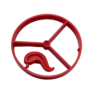LEGO® Minifigure, Plume Feather Wheel, 3 on Spure, Part# 4502 Part LEGO® Red Only Large Plume Feather