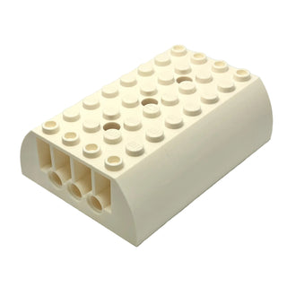 Slope, Curved 6 x 8 x 2 Double, Part# 45411 Part LEGO® White