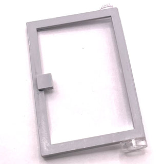 Door 1 x 4 x 5 Right with Fixed Trans-Clear Glass, Part# 73435c01 Part LEGO® Light Bluish Gray Very Good
