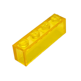 Brick 1 x 4 without Bottom Tubes, Part# 3066 Part LEGO® Trans-Yellow