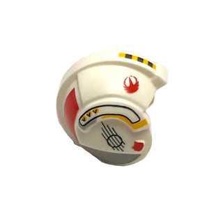 Minifigure, Headgear Helmet SW Rebel Pilot with Red Rebel Logo and Black and Yellow Stripes Pattern (Y-wing Pilot), Part# x164pb14 Part LEGO®