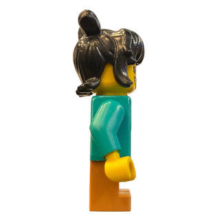 Child with Dark Turquoise Cheongsam Bolero Shrug, hol371 - LEGO® Holiday Minifigure