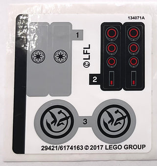 Sticker Sheet for Set Yoda's Jedi Starfighter, 75168-1 - (29421/6174163), Part# 75168stk01