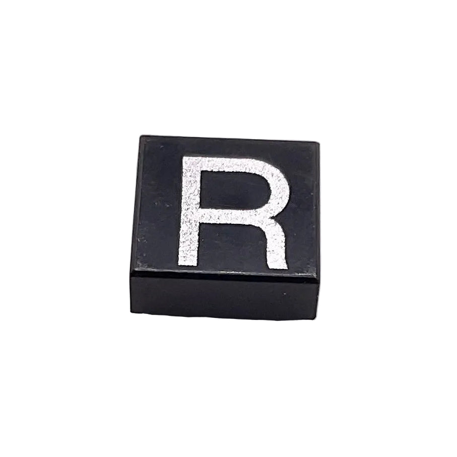 Tile 1 x 1 with Silver Capital Letter R Pattern, Part# 3070pb026 ...