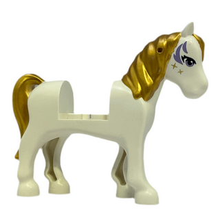 Horse with Lavender Eyes and Face Decoration, Gold Mane and Tail LEGO® Animals LEGO®